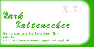 mark kaltenecker business card