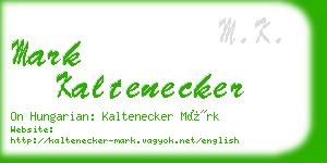 mark kaltenecker business card